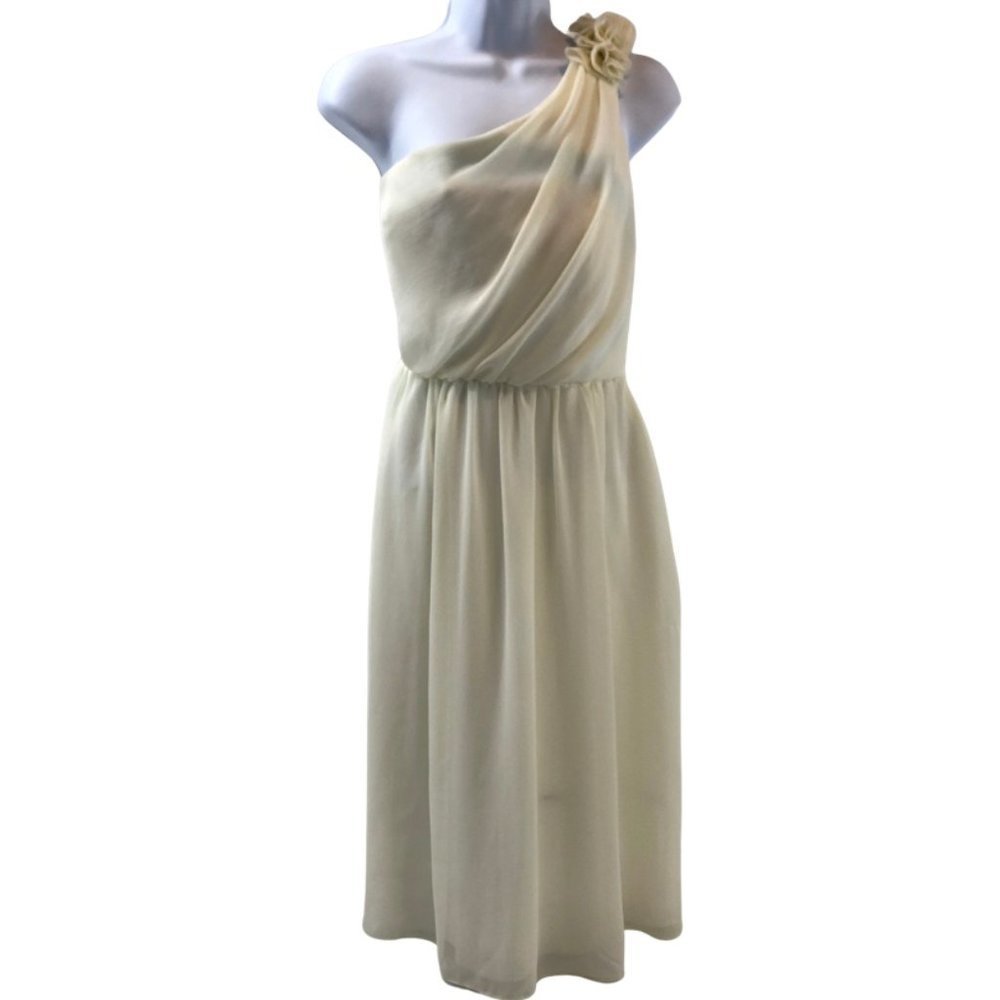 Va Et Vien by BHLDN One Shoulder Cream Dress